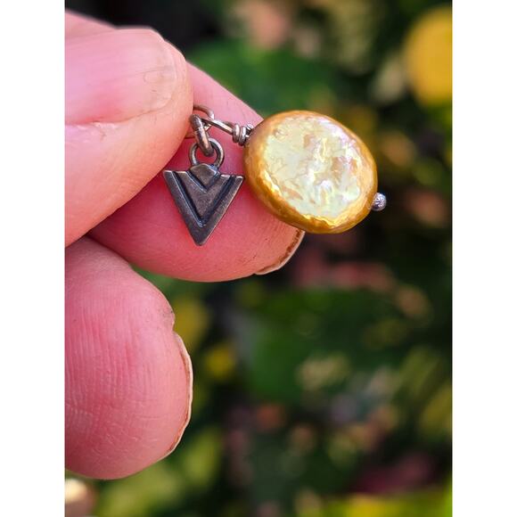 SILPADA 3 Strand Bronze Freshwater Pearl & Sterling Silver Necklace 16" Retired - Picture 8 of 10